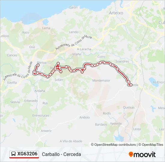 XG63206 Bus Line Map