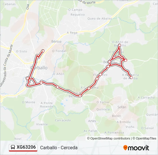 XG63206 Bus Line Map