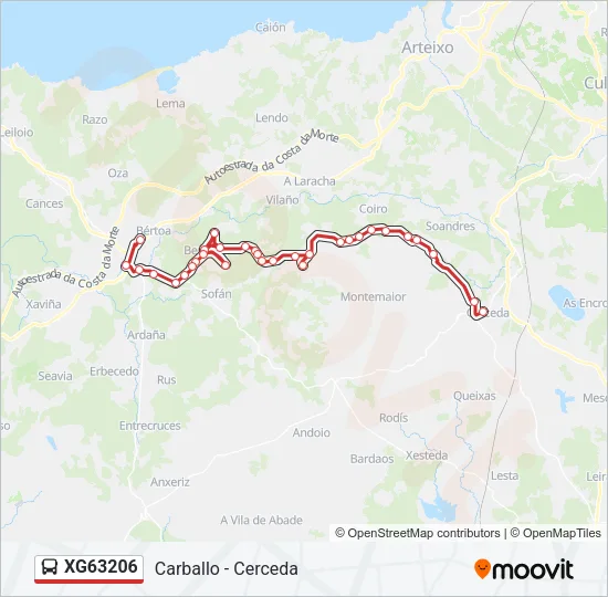 XG63206 Bus Line Map