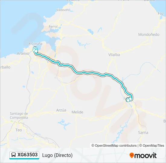 XG63503 Bus Line Map