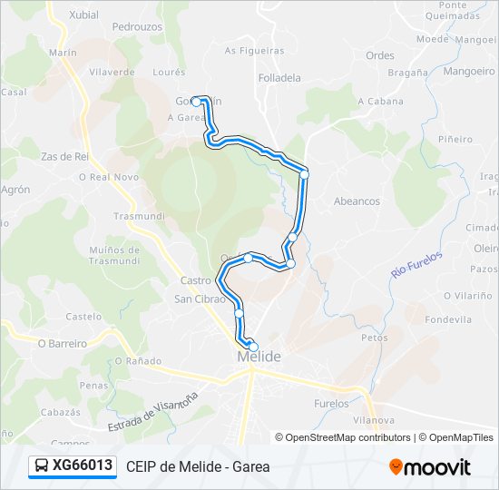 XG66013 bus Line Map