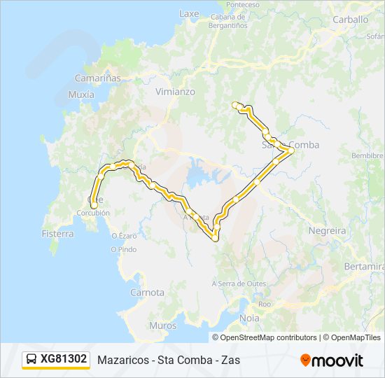 Mapa de XG81302 de autobús