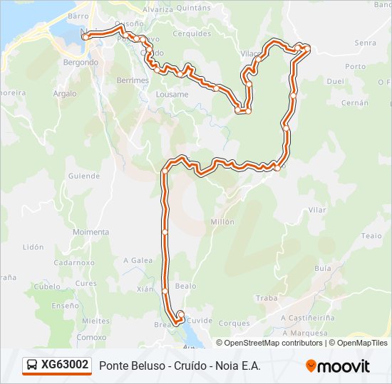 XG63002 bus Line Map