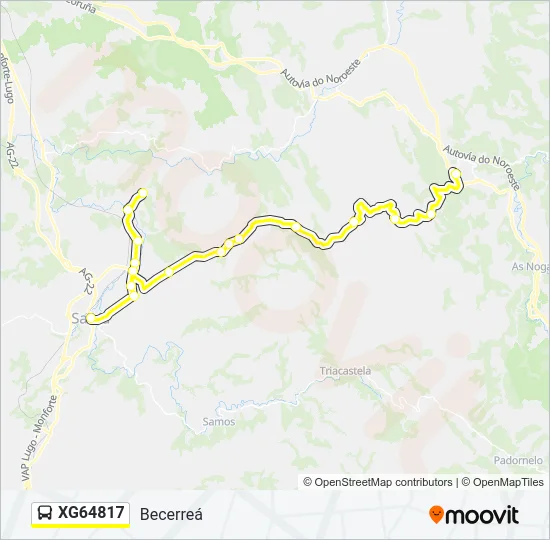 XG64817 Bus Line Map