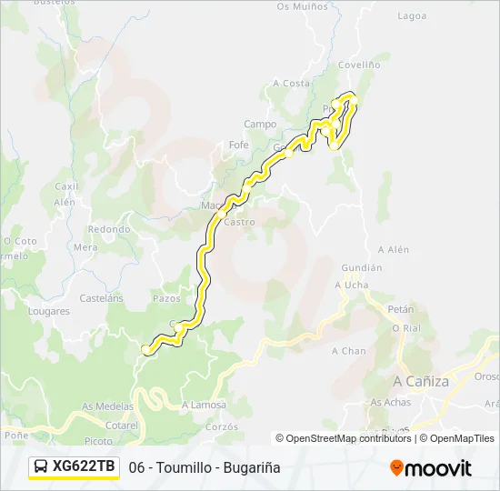 XG622TB Bus Line Map