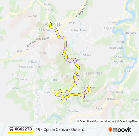 XG622TB Bus Line Map