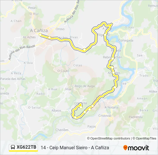 XG622TB Bus Line Map