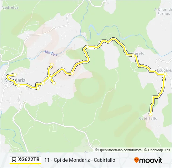 XG622TB Bus Line Map