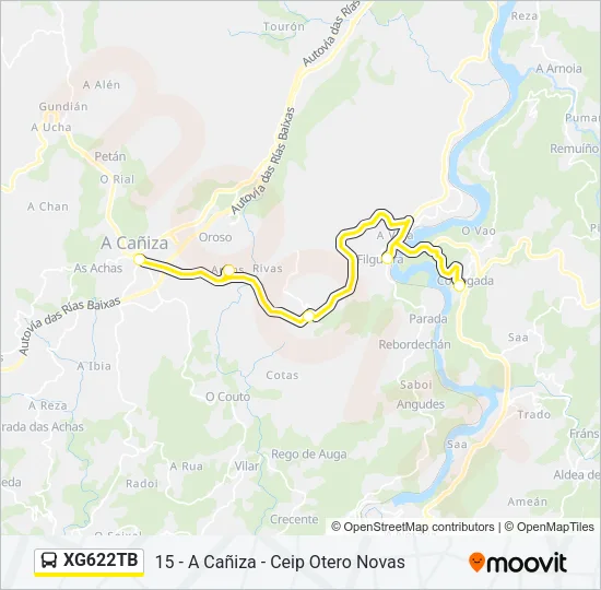 XG622TB Bus Line Map