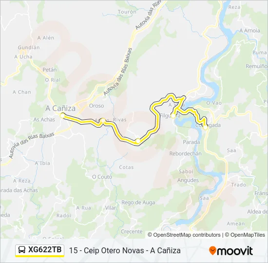 XG622TB Bus Line Map