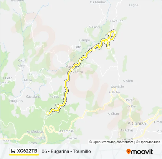 XG622TB Bus Line Map