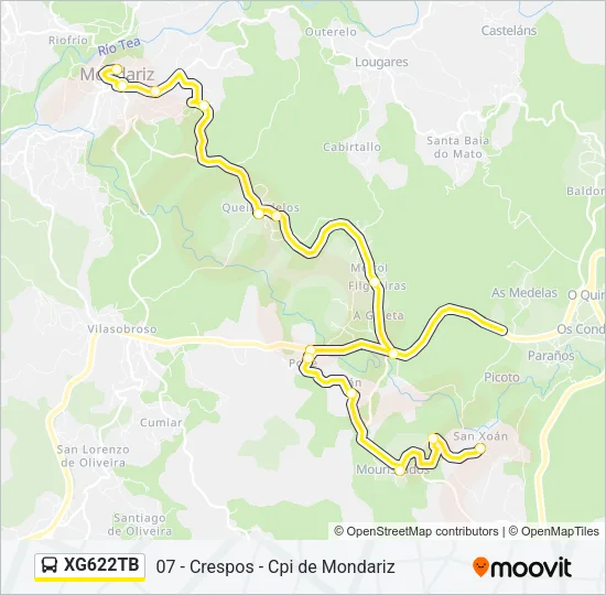 XG622TB Bus Line Map
