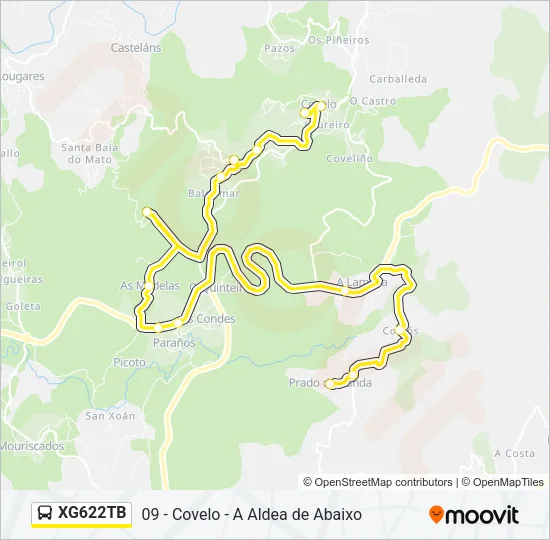 XG622TB Bus Line Map