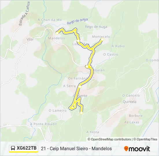 XG622TB Bus Line Map