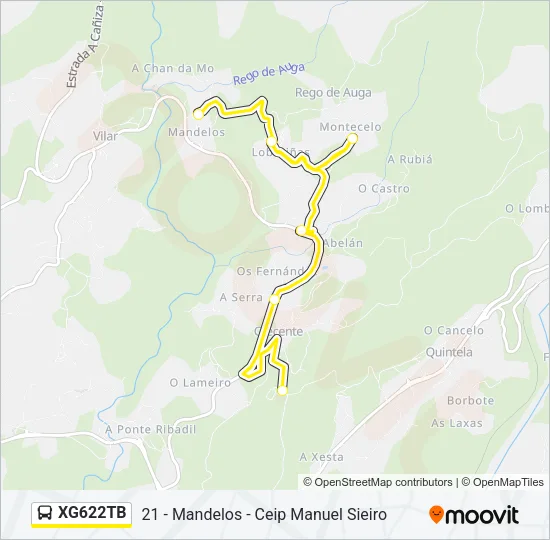 XG622TB Bus Line Map