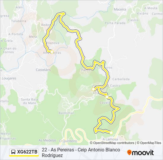 XG622TB bus Line Map