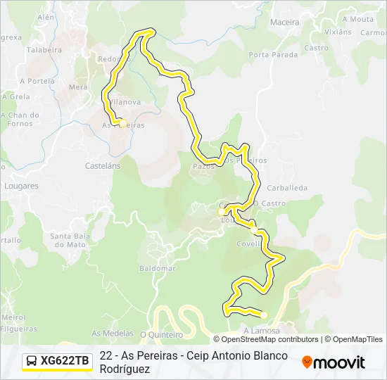 XG622TB Bus Line Map