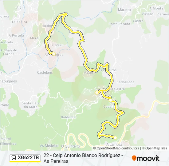 XG622TB Bus Line Map