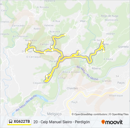 Mapa de XG622TB de autobús