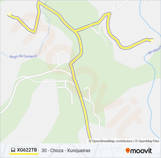 Mapa de XG622TB de autobús