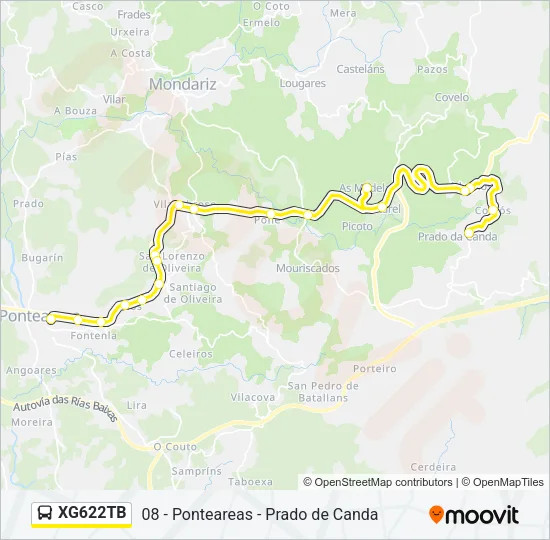 XG622TB Bus Line Map