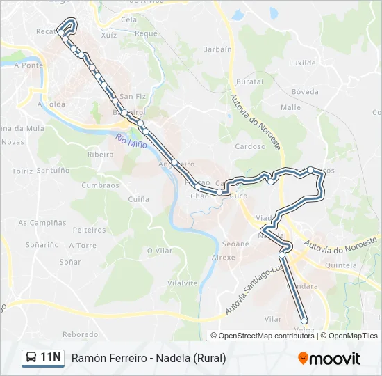 11N Bus Line Map
