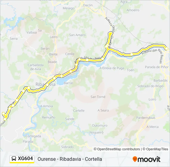 XG604 Bus Line Map