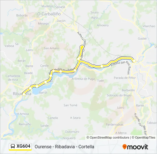 XG604 Bus Line Map
