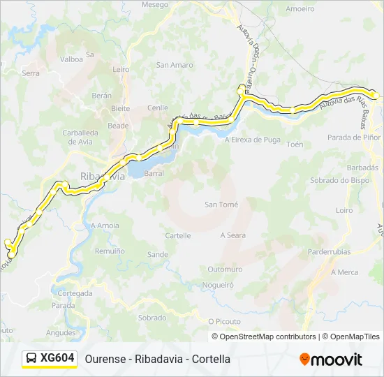 XG604 Bus Line Map