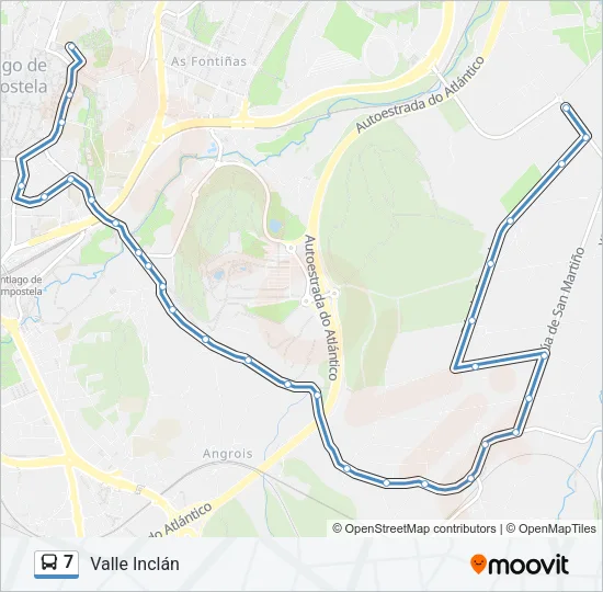 7 Bus Line Map