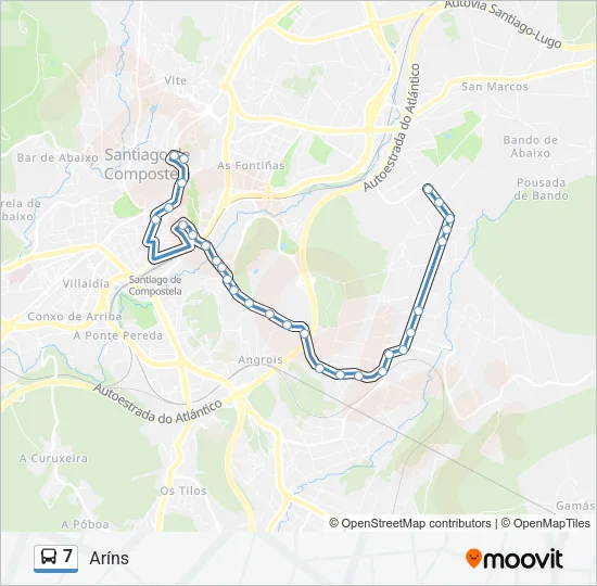 7 Bus Line Map