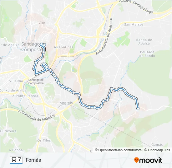 7 Bus Line Map
