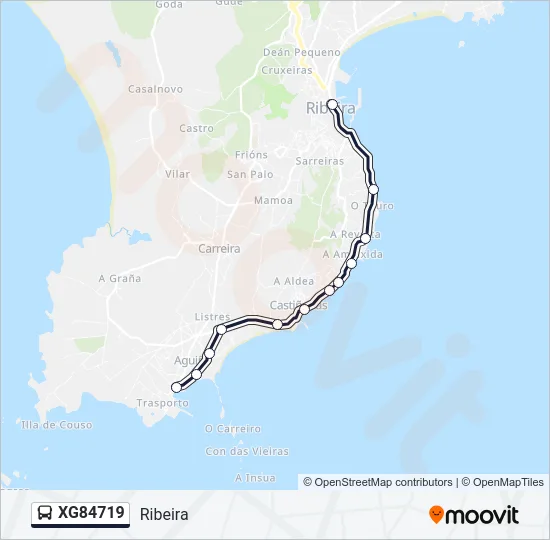 XG84719 Bus Line Map