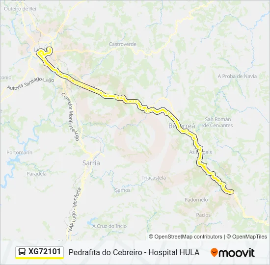 XG72101 Bus Line Map