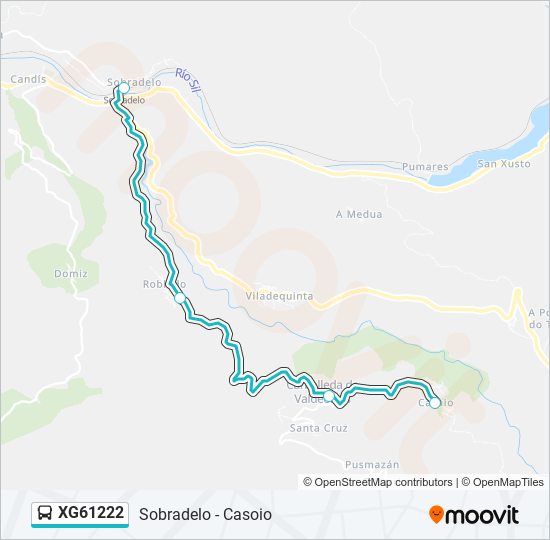 XG61222 bus Line Map