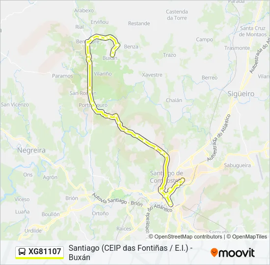 XG81107 Bus Line Map