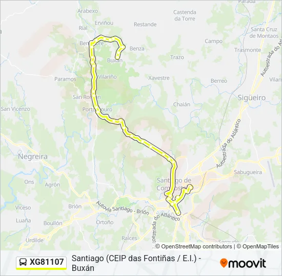 XG81107 Bus Line Map