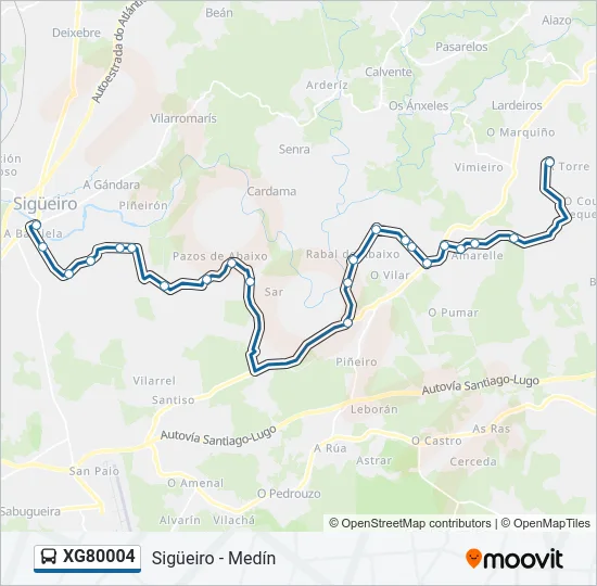 XG80004 Bus Line Map