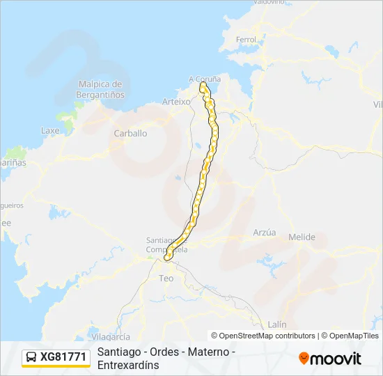 XG81771 Bus Line Map