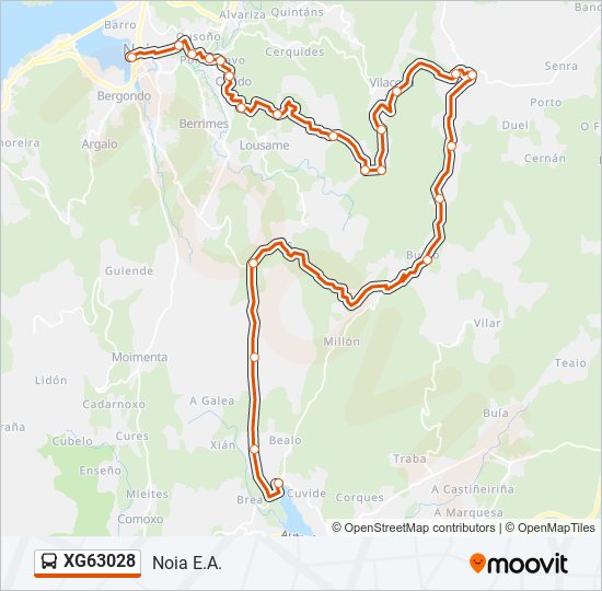 XG63028 bus Mapa de línia