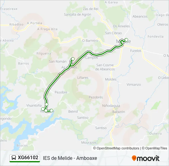 XG66102 Bus Line Map