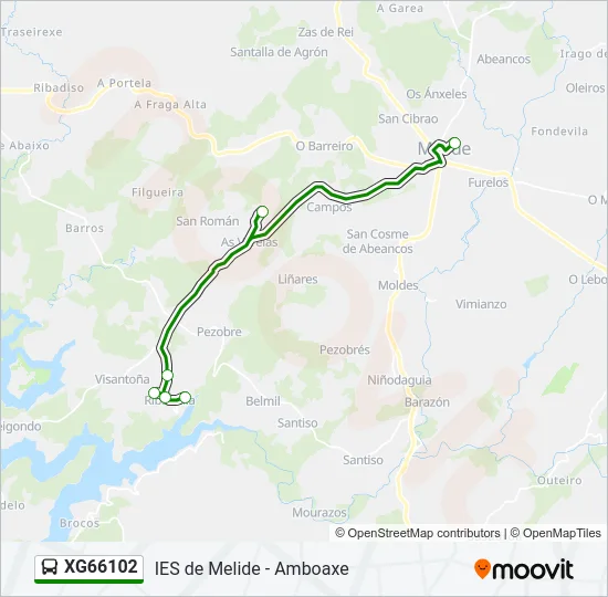 XG66102 Bus Line Map