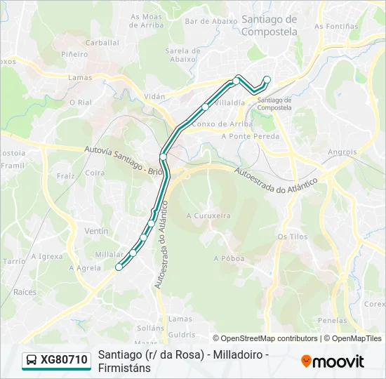 XG80710 Bus Line Map