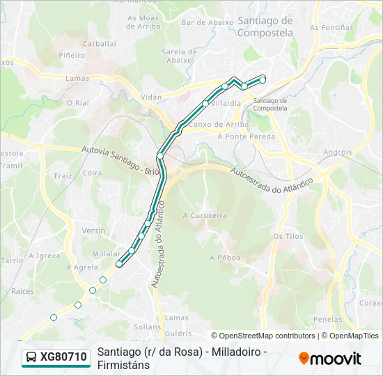 XG80710 Bus Line Map