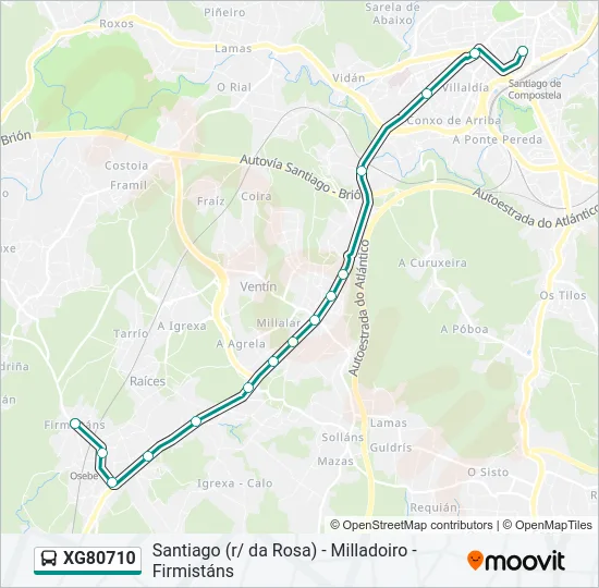 XG80710 Bus Line Map