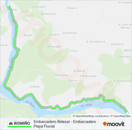 RIOMIÑO Ferry Line Map