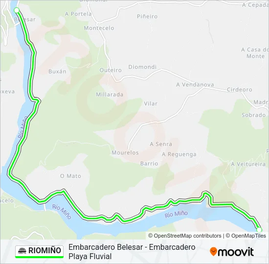 RIOMIÑO Ferry Line Map