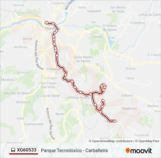 XG60533 Bus Line Map