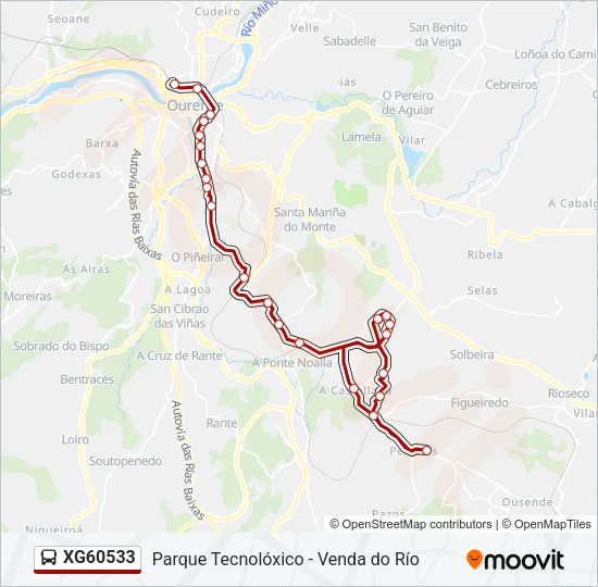 XG60533 Bus Line Map