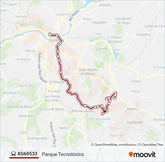 XG60533 Bus Line Map